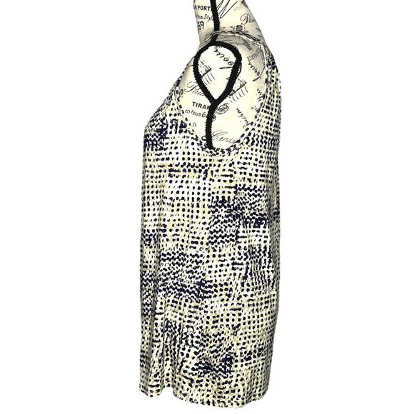 Loveappella SMALL Agather Printed Halter Knit Top - Stitch Fix Patterned Blouse - Picture 2 of 10